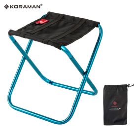 KORAMAN Blue Portable Camp Stool