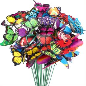 30pcs/50pcs Butterfly Decoration Stakes; Waterproof Garden Butterfly Ornaments For Indoor/Outdoor Christmas Yard Decor (Quantity: 50 PCs)