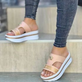 Summer Slippers Women's Open Toe Shoes 2022 New Wedge Platform Sandals Beach Party Outdoor Casual Ethnic Style Women's Shoes (Shoe Size: 38, Color: 03)