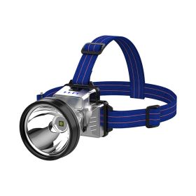 Rechargeable High Bright LED Headlamp with 3 Light Modes Support (Type: Headlamp, Color: Silver & Blue)