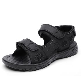 Men Summer Sandal Man Beach Sandal 2022 New Summer Casual Shoes Outdoor Hiking Shoes Mountain Trekking Sandals Big Size 39-47 (Color: Black, size: 40)