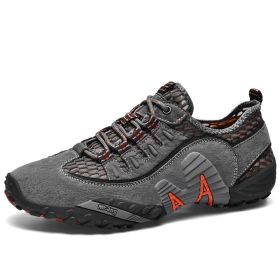 Slip On Upstream Shoes Men Quick Dry Aqua Shoes Breathable Hiking Wading Sneakers Beach Surfing Swimming Water Barefoot Shoes (Color: Gray, size: 43)