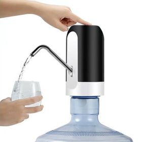 Water Bottle Electric Automatic Universal Dispenser 5 Gallon USB (Color: Black)